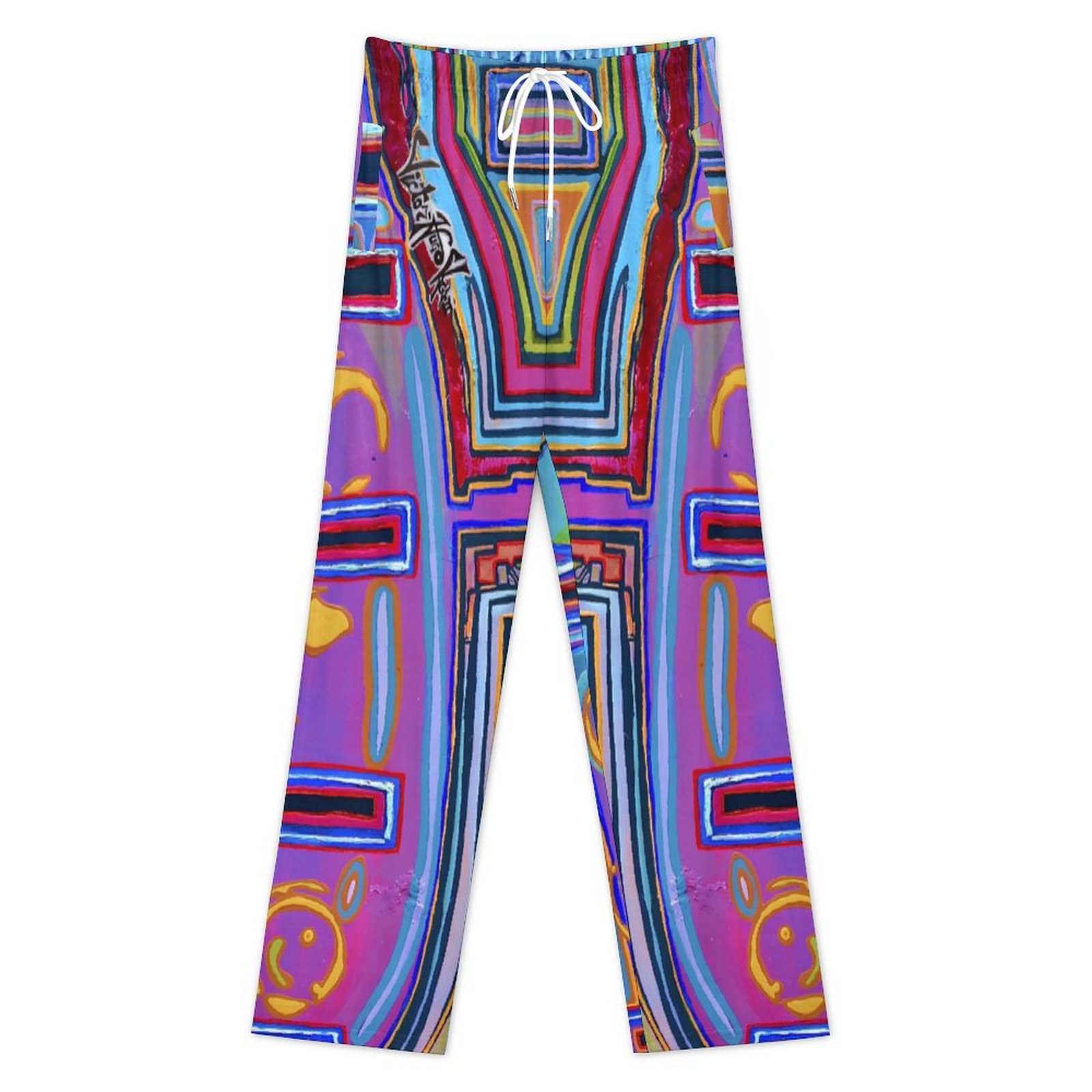 "Lavender Dream" Cotton Loose Lounge wear Pants for Men - Image 2