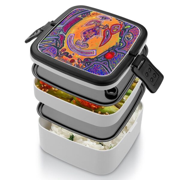 "Love Vortex" 2-Tier Stackable Bento Lunch Box