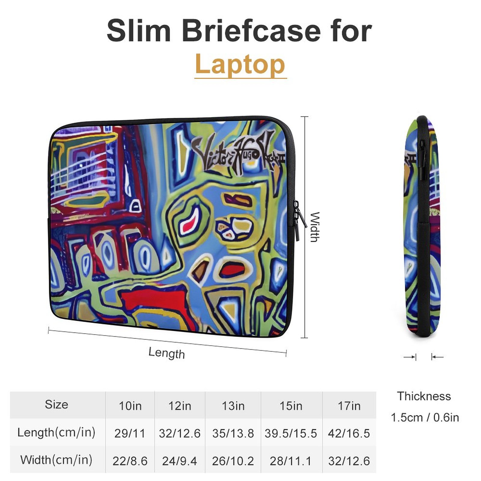 "Green Mosaic" Laptop Case - Image 3