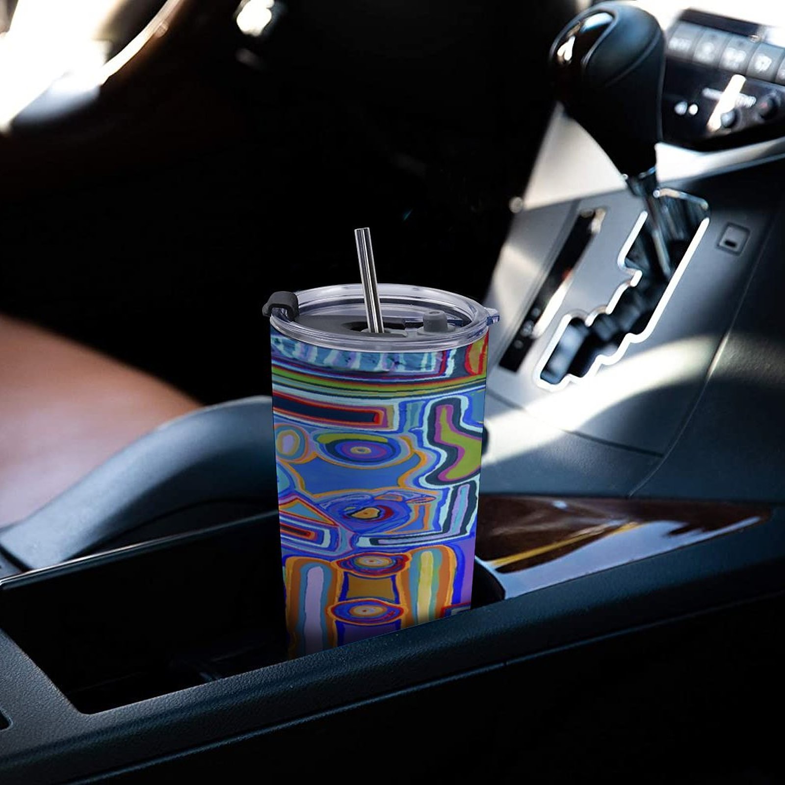 "Lavender Lace" Car Travel Mug Set with Cleaning Kit (590ml/20oz) - Image 5