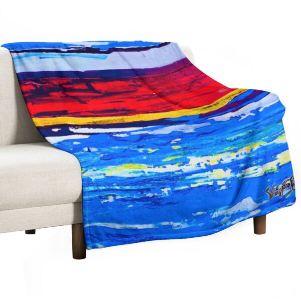 "Red Sand Beach"  Flannel Blanket (One-sided Printing)-50"×60"