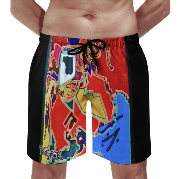 "Swim in Opportunity" Men's Beach Shorts with Pockets