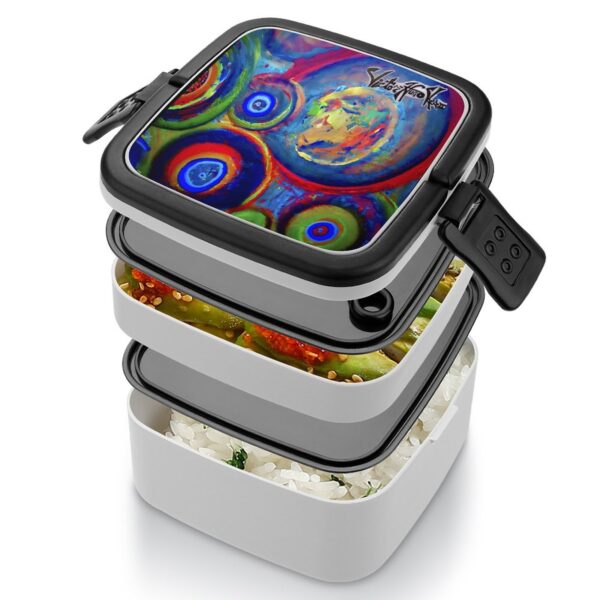 "Dream Circles" 2-Tier Stackable Bento Lunch Box