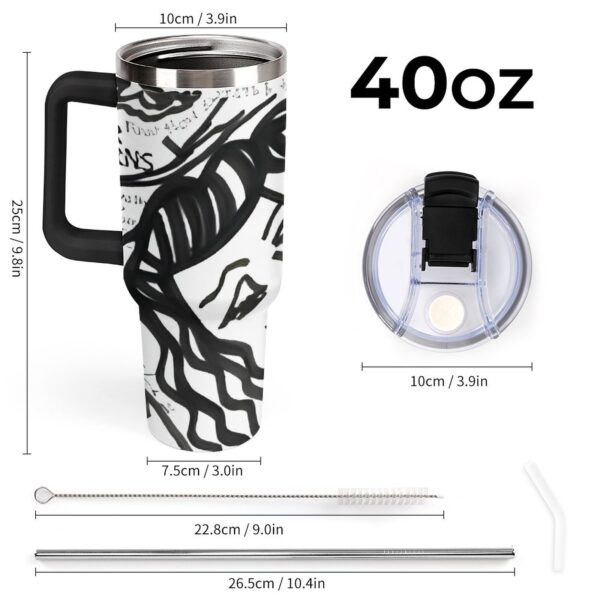 "The Kiss" 40oz Insulated Tumbler with Handle and Straw