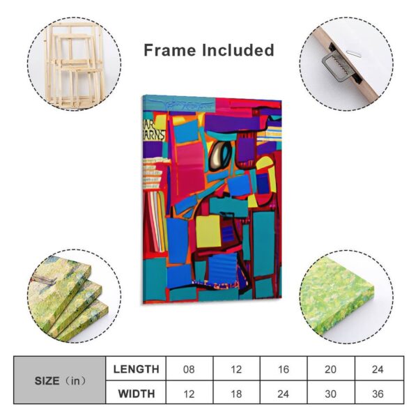 "Square Face" Framed Wooden Poster Hanging (Vertical 2:3)-8x12 inch