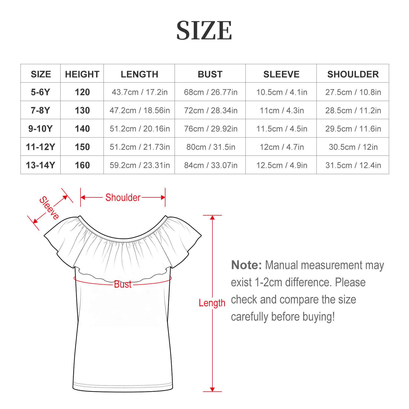 "Beautiful" Children's Ruffled T-Shirt - Image 4
