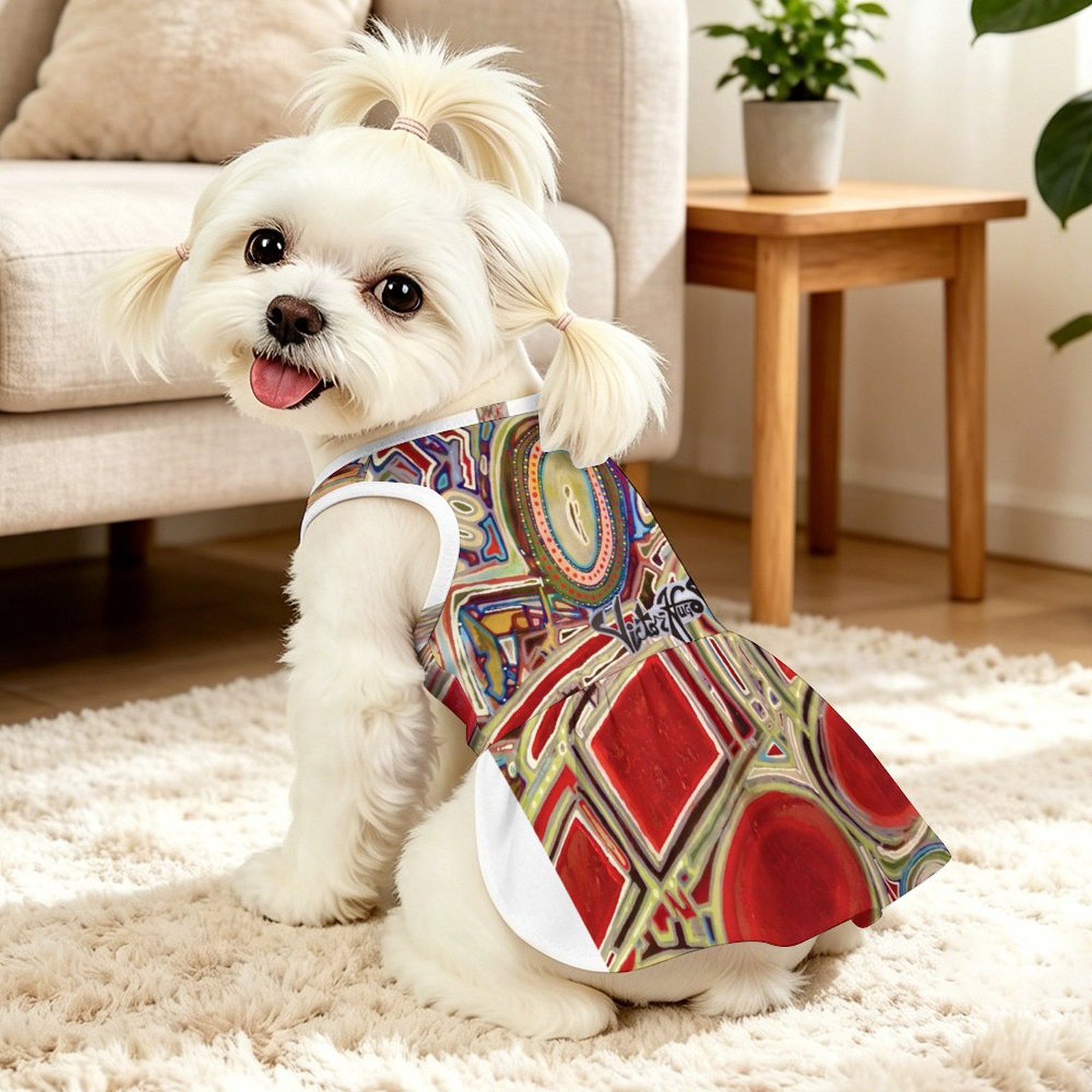 "Red Dream" Pet Ruffle Dress - Image 3