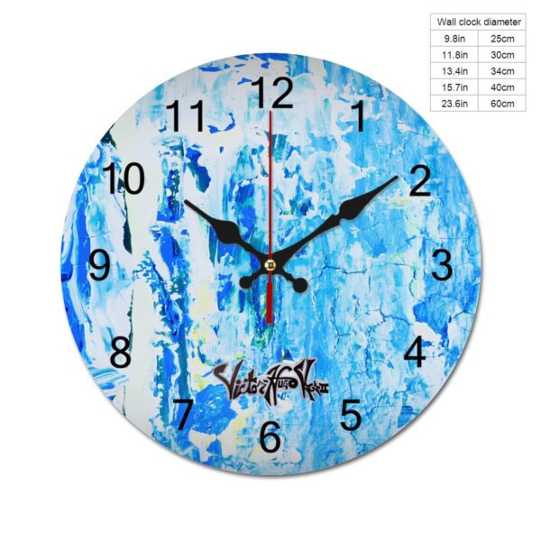 "Waterfall" Concise Silent Wooden Wall Clock-9.84"x9.84"/ 25x25cm