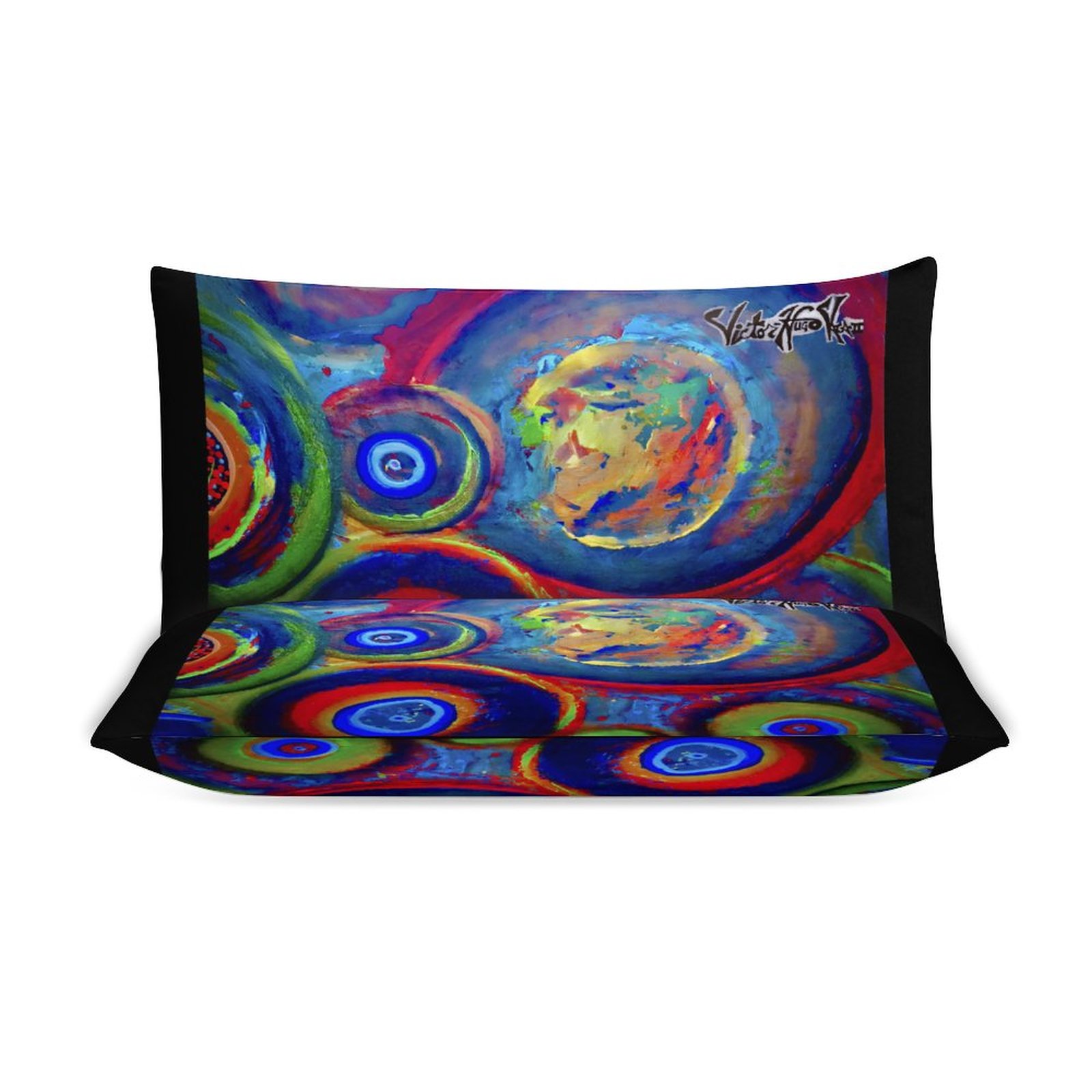 "Circles" 3-Piece Bedding Set-90"x90"/ 229x229cm (Dual-sided Printing) - Image 3