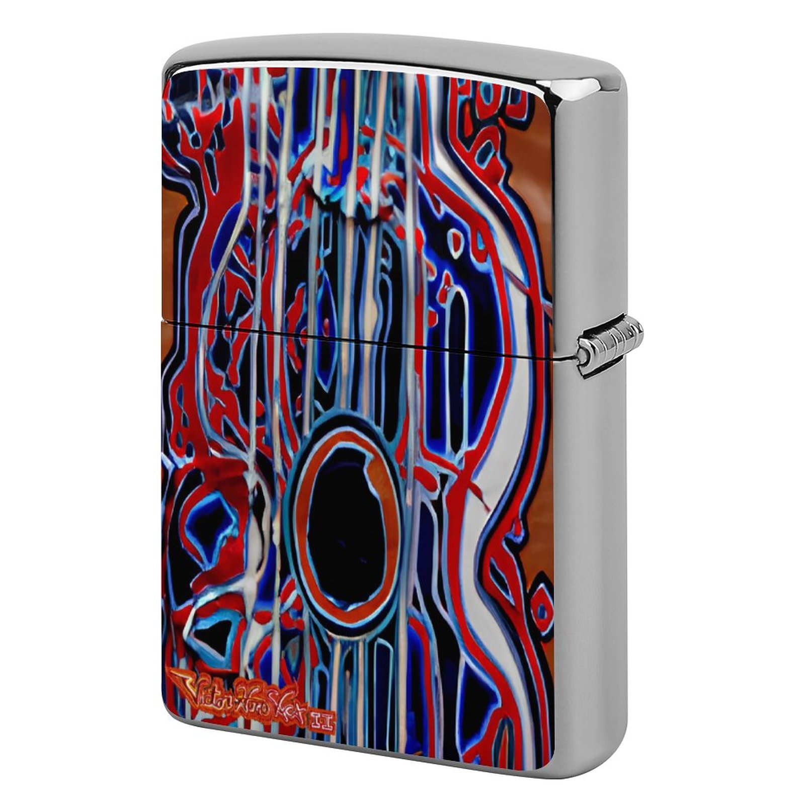 "Guitar Mosaic" Lighter Box with Dual-sided Printing - Image 2