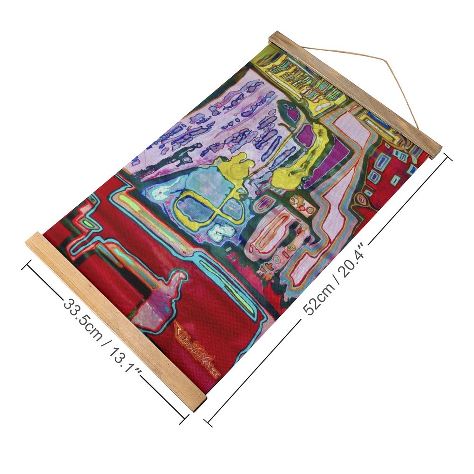 "World Of Dreams" Framed Flax Painting Wall Decor - Image 2