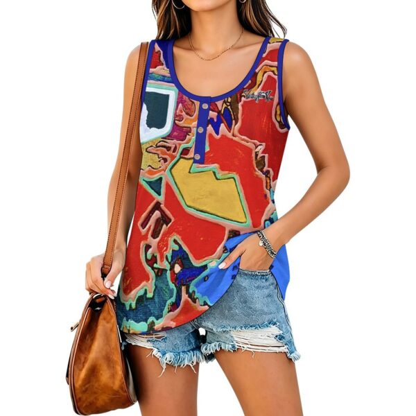 "Purple Fantasy" Women's Button Up Vest