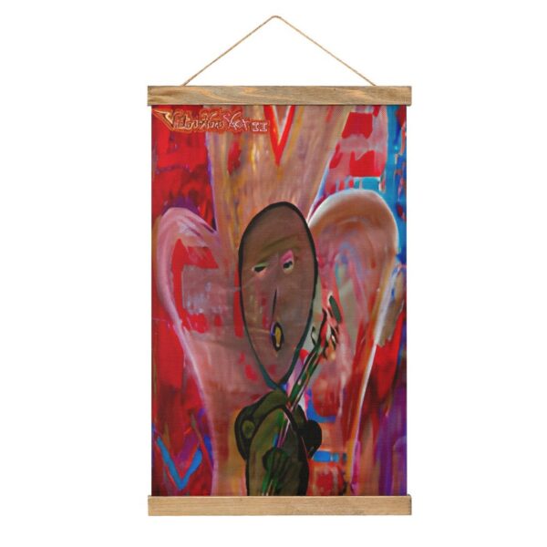 "Singing For Love" Framed Flax Painting Wall Decor