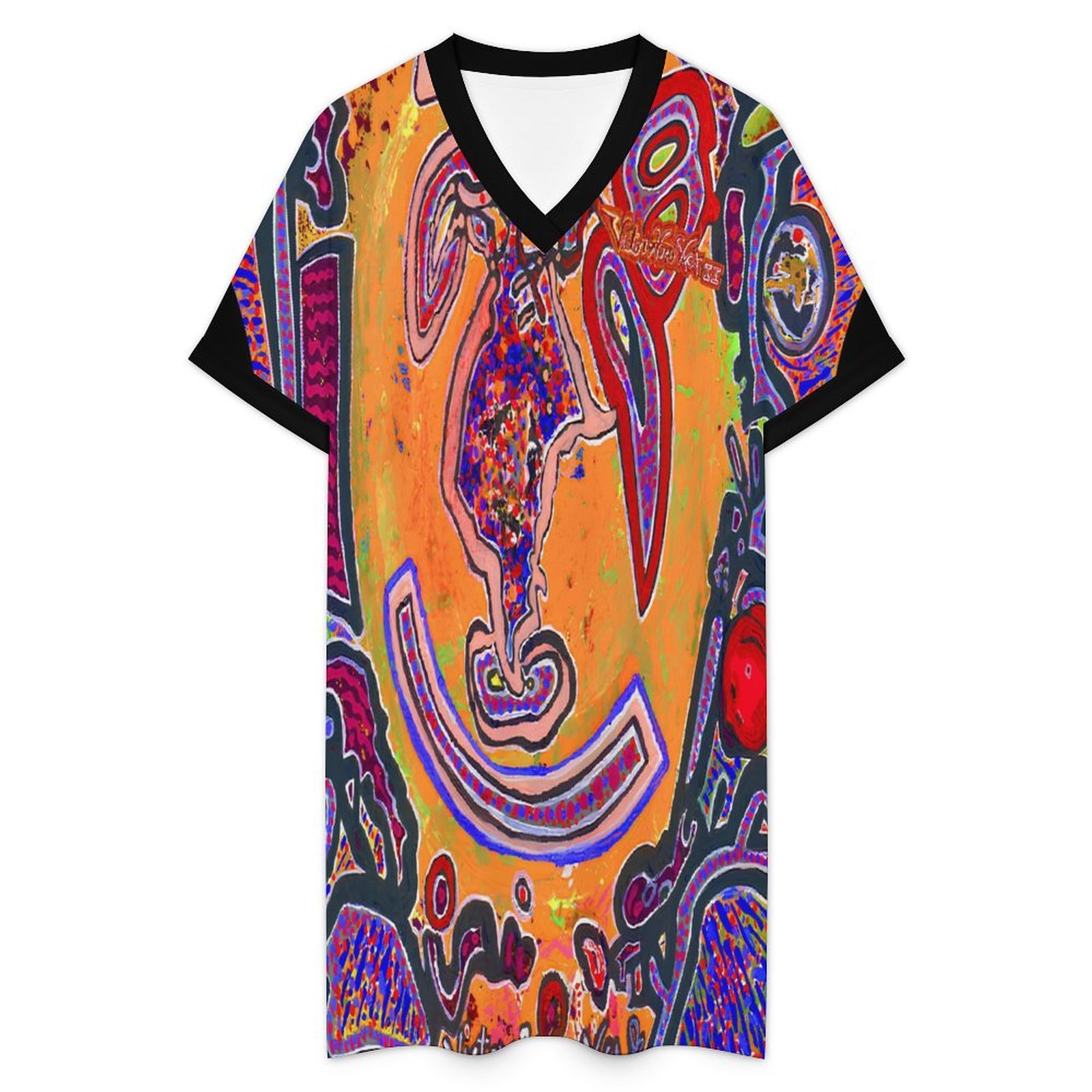 "Love Vortex" Casual V Neck Dress For Women - Image 4