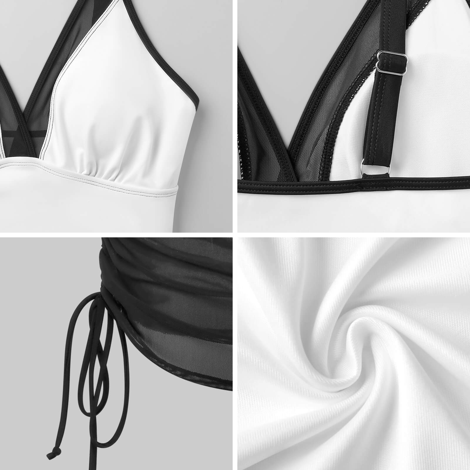 "Nature Drawn To Light" Mesh One Piece Swimsuit For Women - Image 7