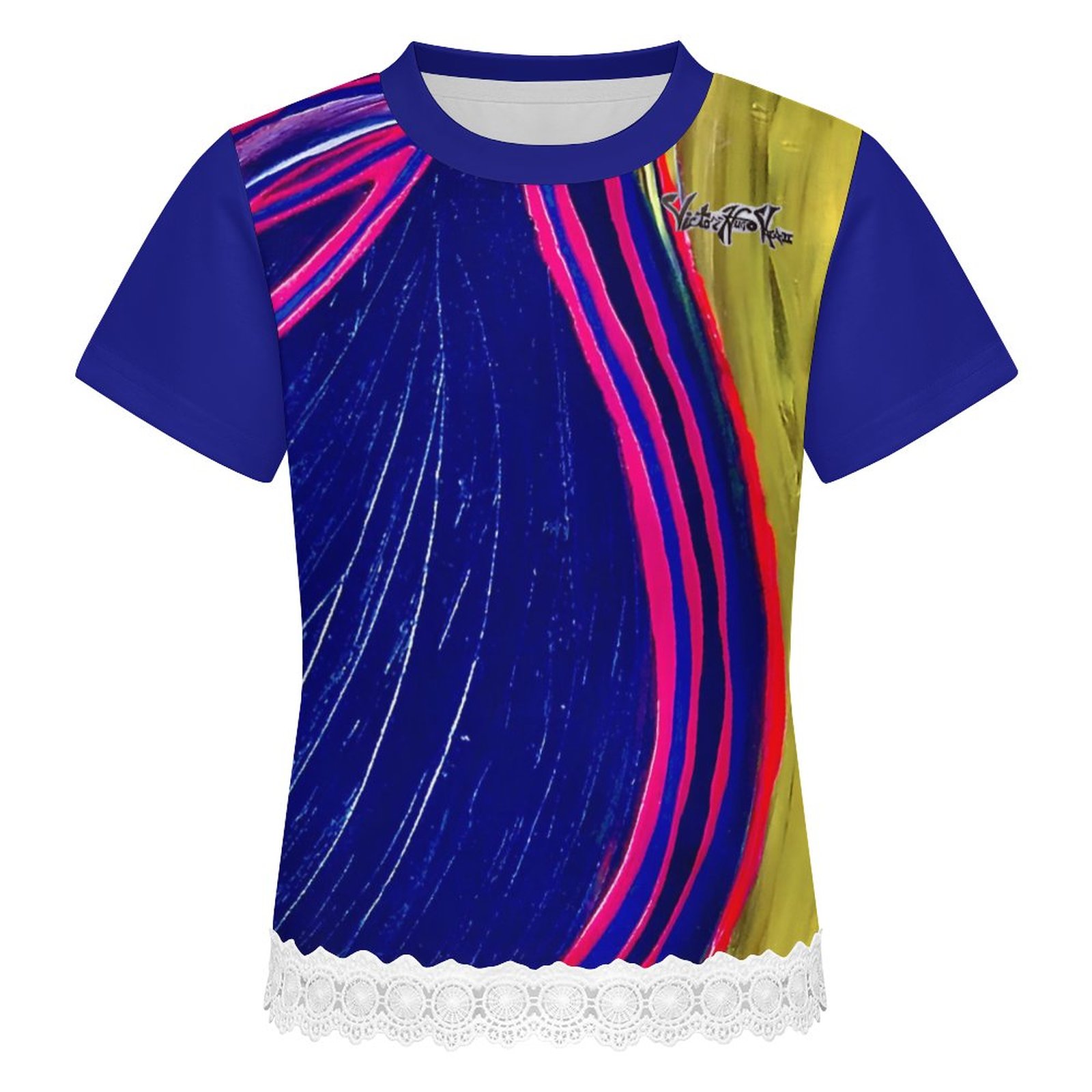"Divine Pink" Children's Lace T-Shirt - Image 4