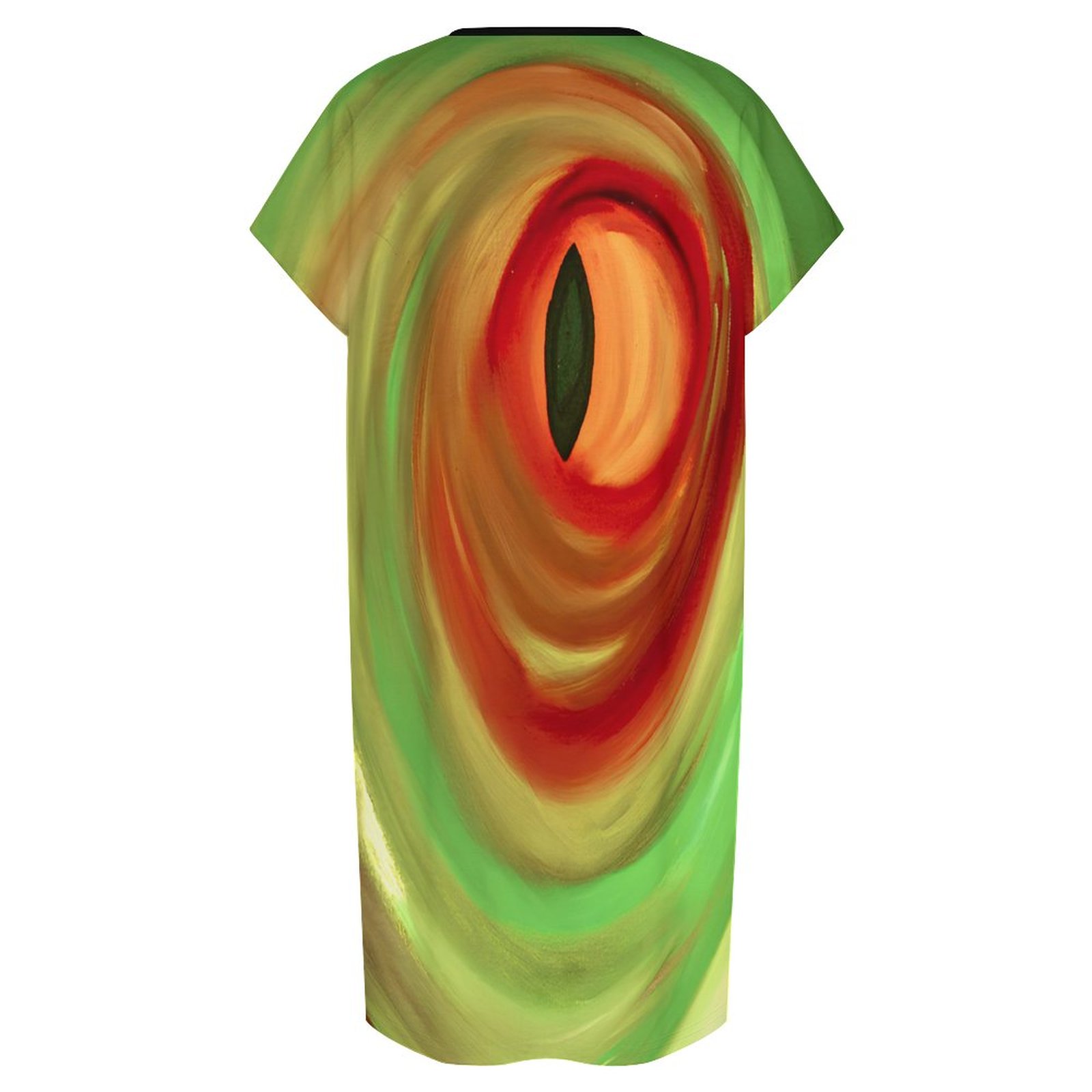 "Summer Swirl" Women's Casual V Neck Dress - Image 3