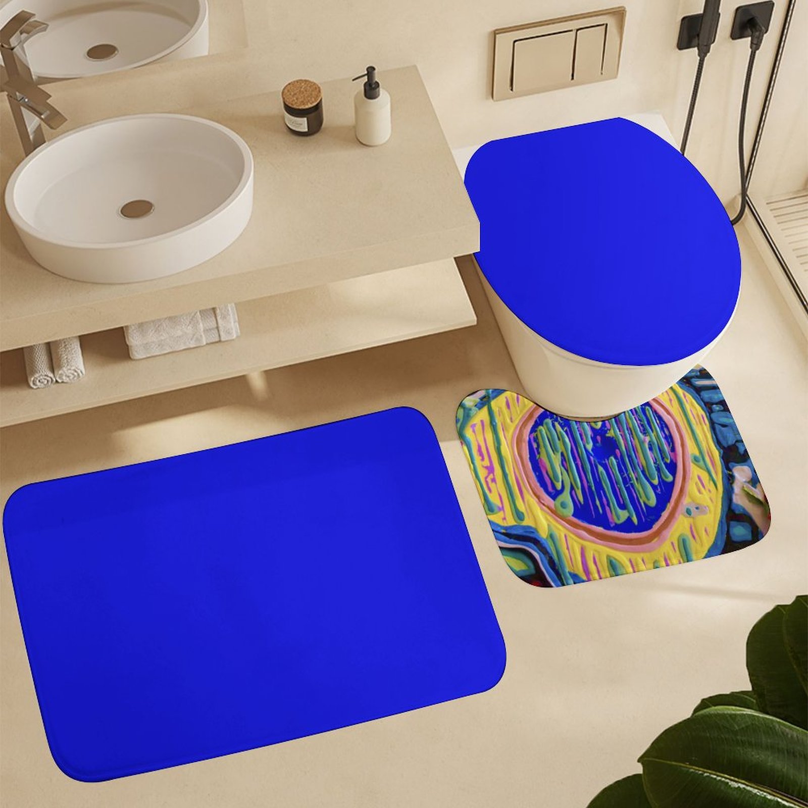 "Eye On You" Shower Curtain Set with 3 Rugs - Image 6