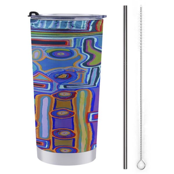 "Lavender Lace" Car Travel Mug Set with Cleaning Kit (590ml/20oz)
