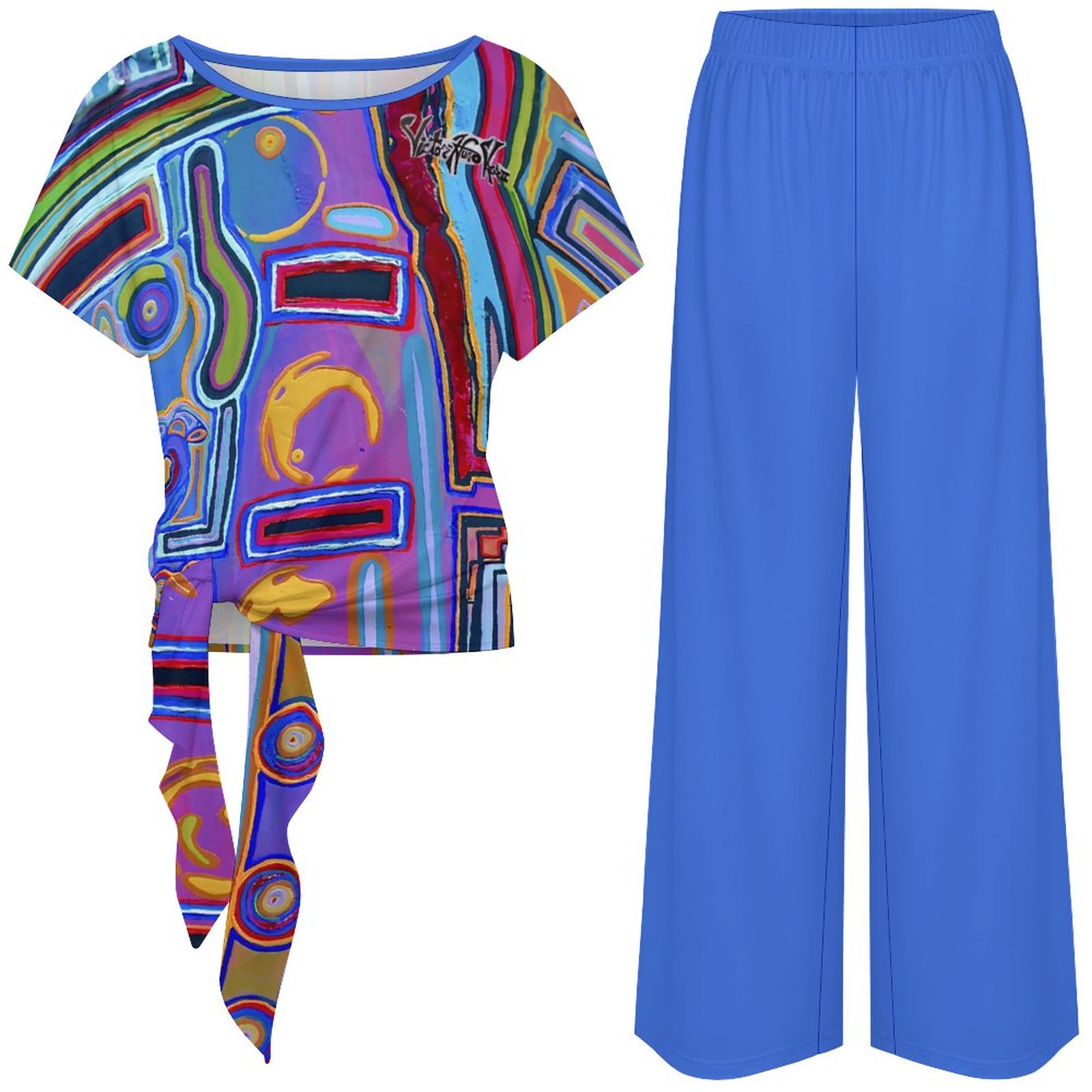 "Lavender Dream" Strap Top Wide Leg Pants Set - Image 5
