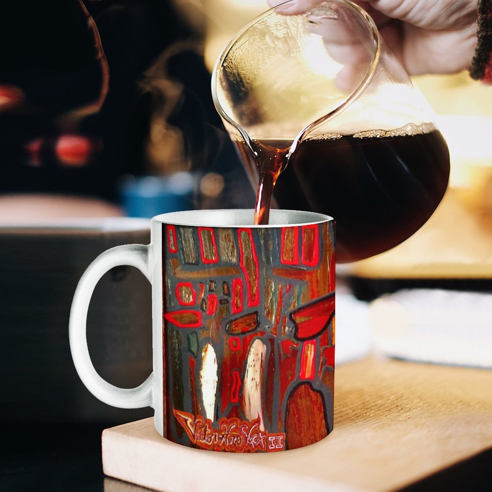"Nature Drawn To Light" 11oz White Mug - Image 3