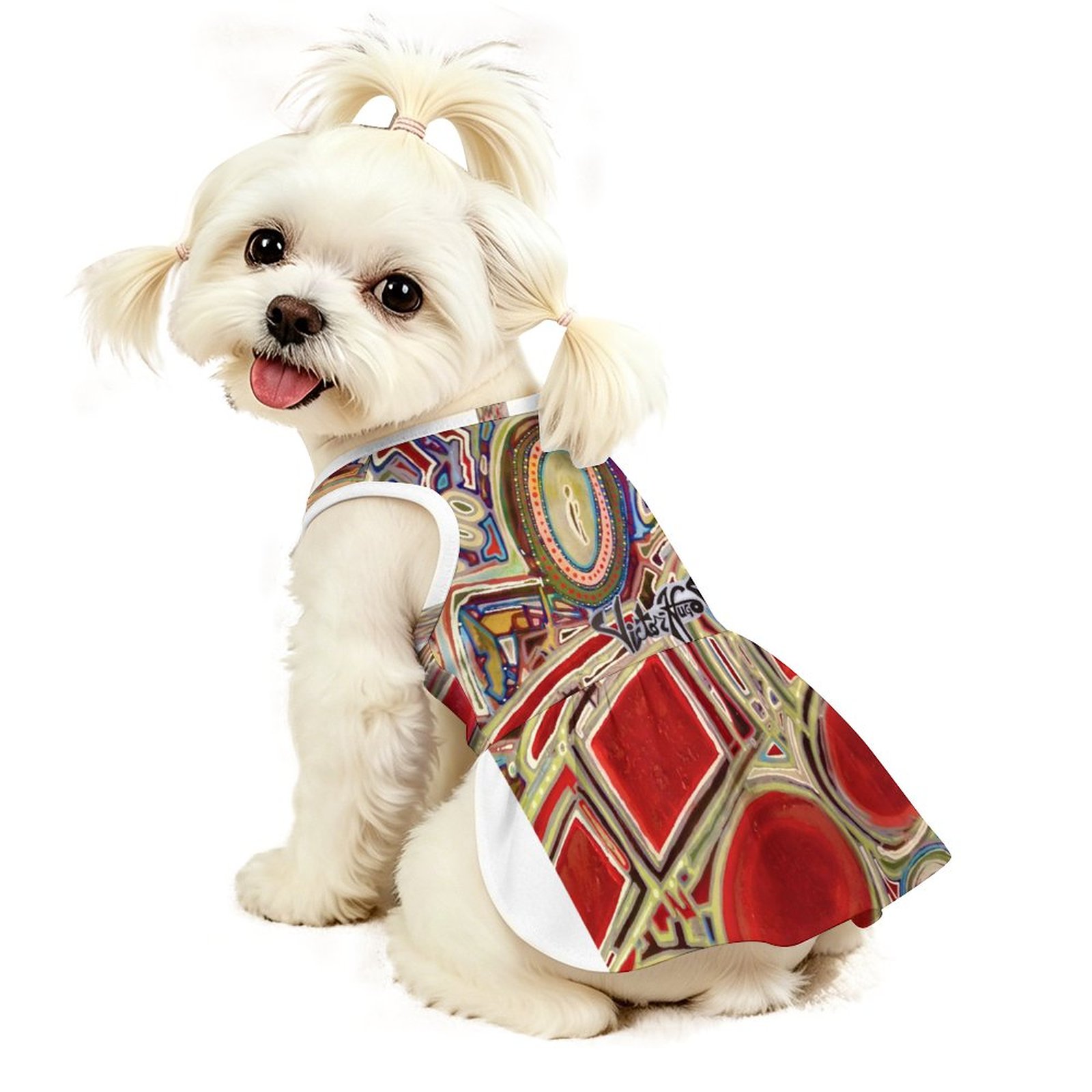 "Red Dream" Pet Ruffle Dress - Image 2