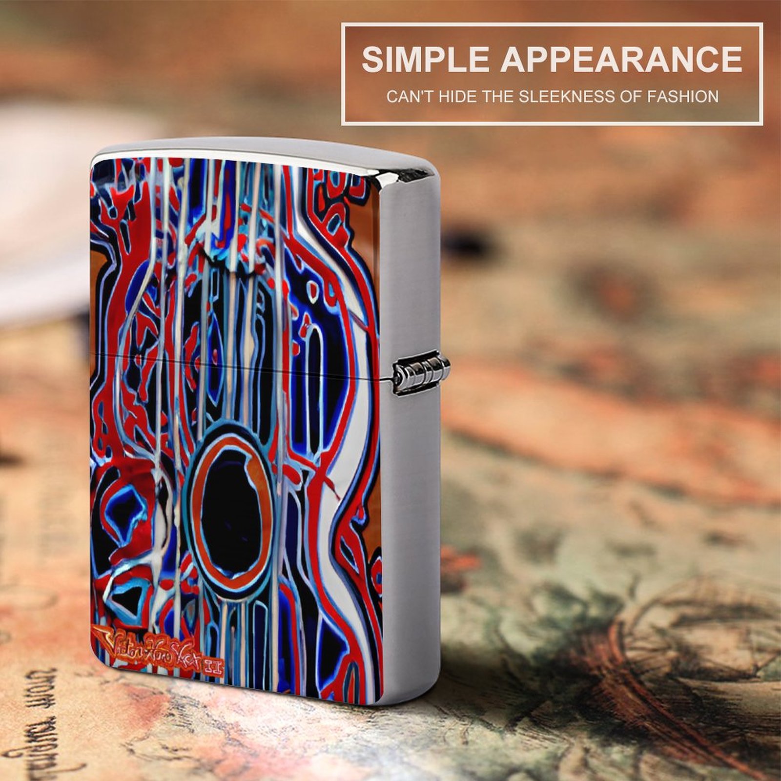 "Guitar Mosaic" Lighter Box with Dual-sided Printing - Image 5