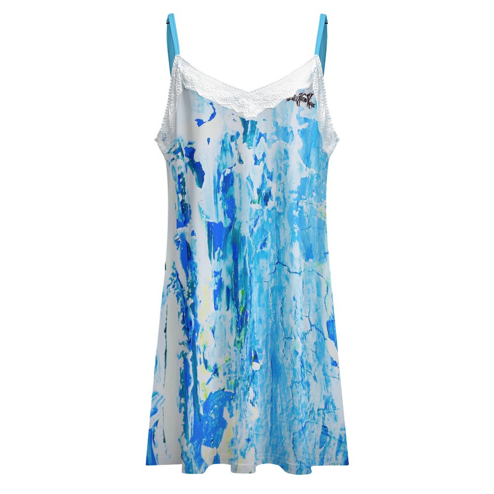 "Waterfall" Lace-Trimmed Camisole Nightgown - Image 2