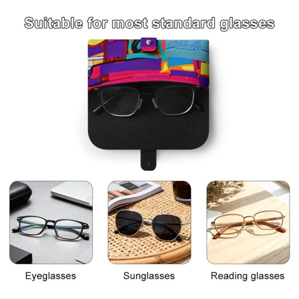 "Square Face" DTG Leather Eyeglass Case