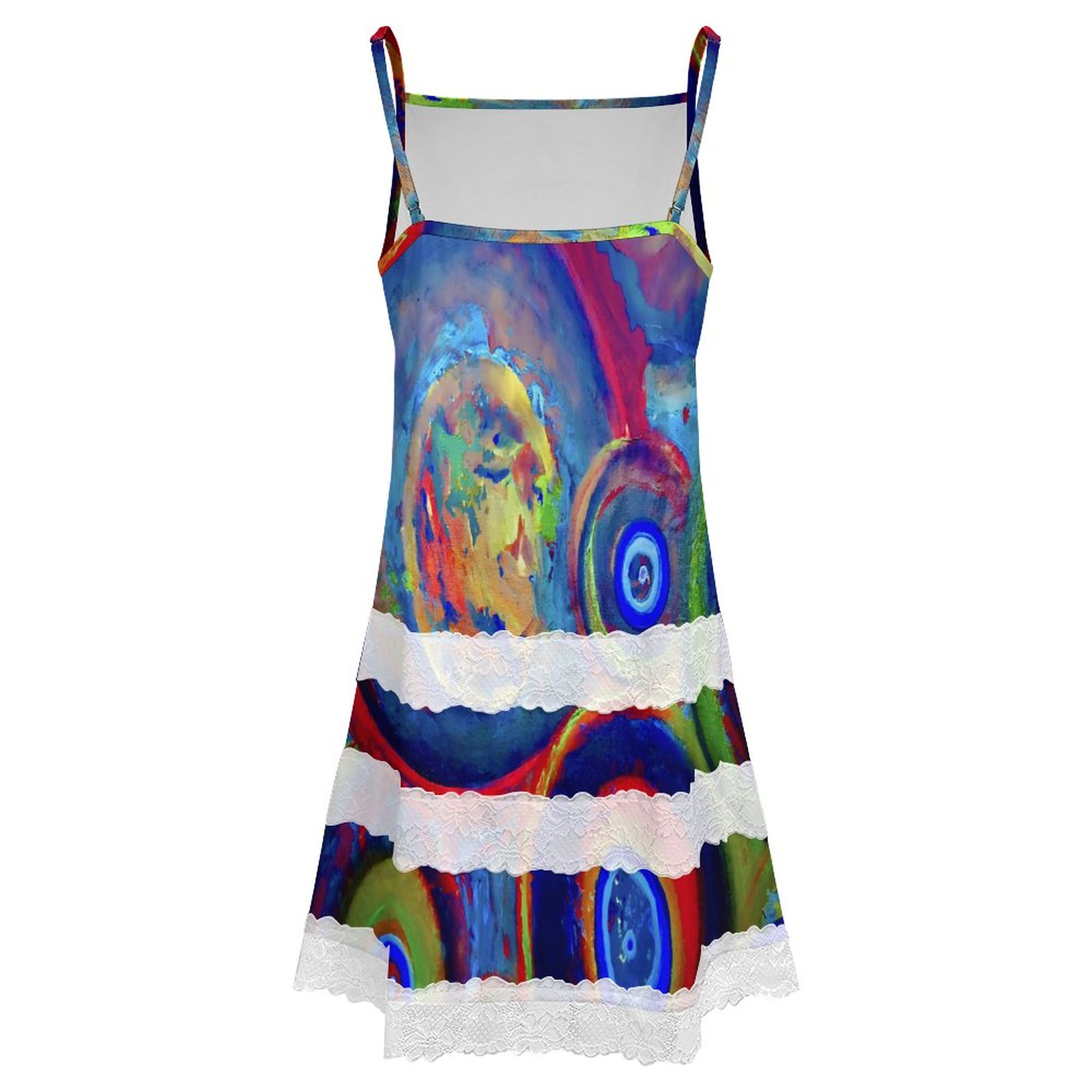 "Dream Circles" Lace Trimmed Camisole Dress - Image 4