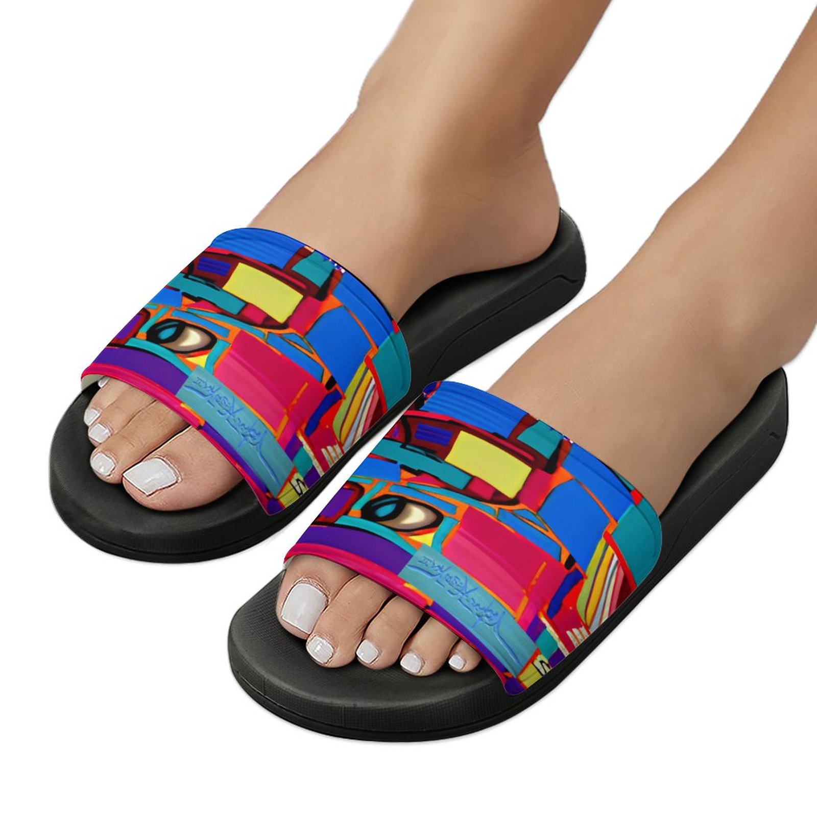 “Square Face” Personalized Casual Unisex PVC Slippers