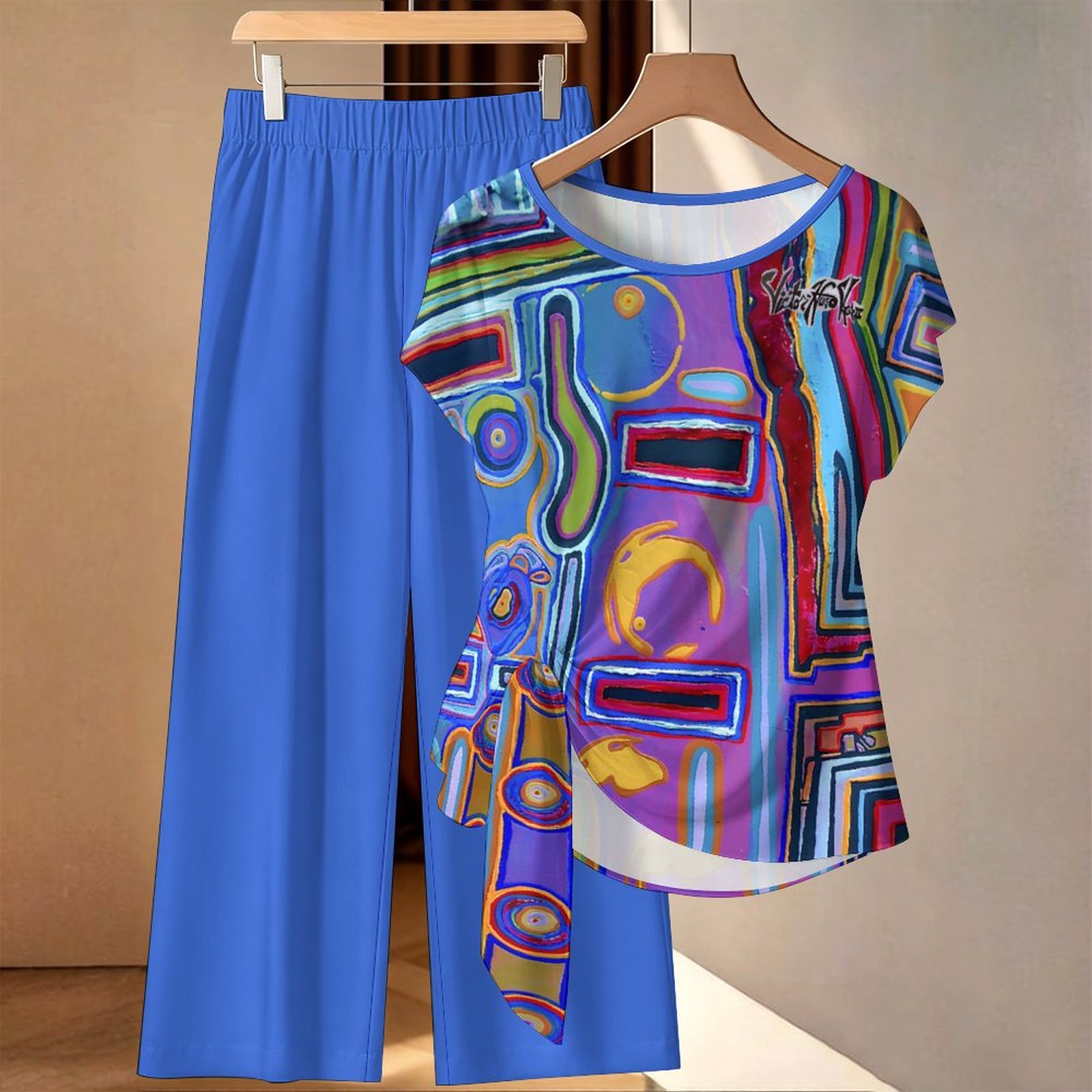"Lavender Dream" Strap Top Wide Leg Pants Set - Image 2