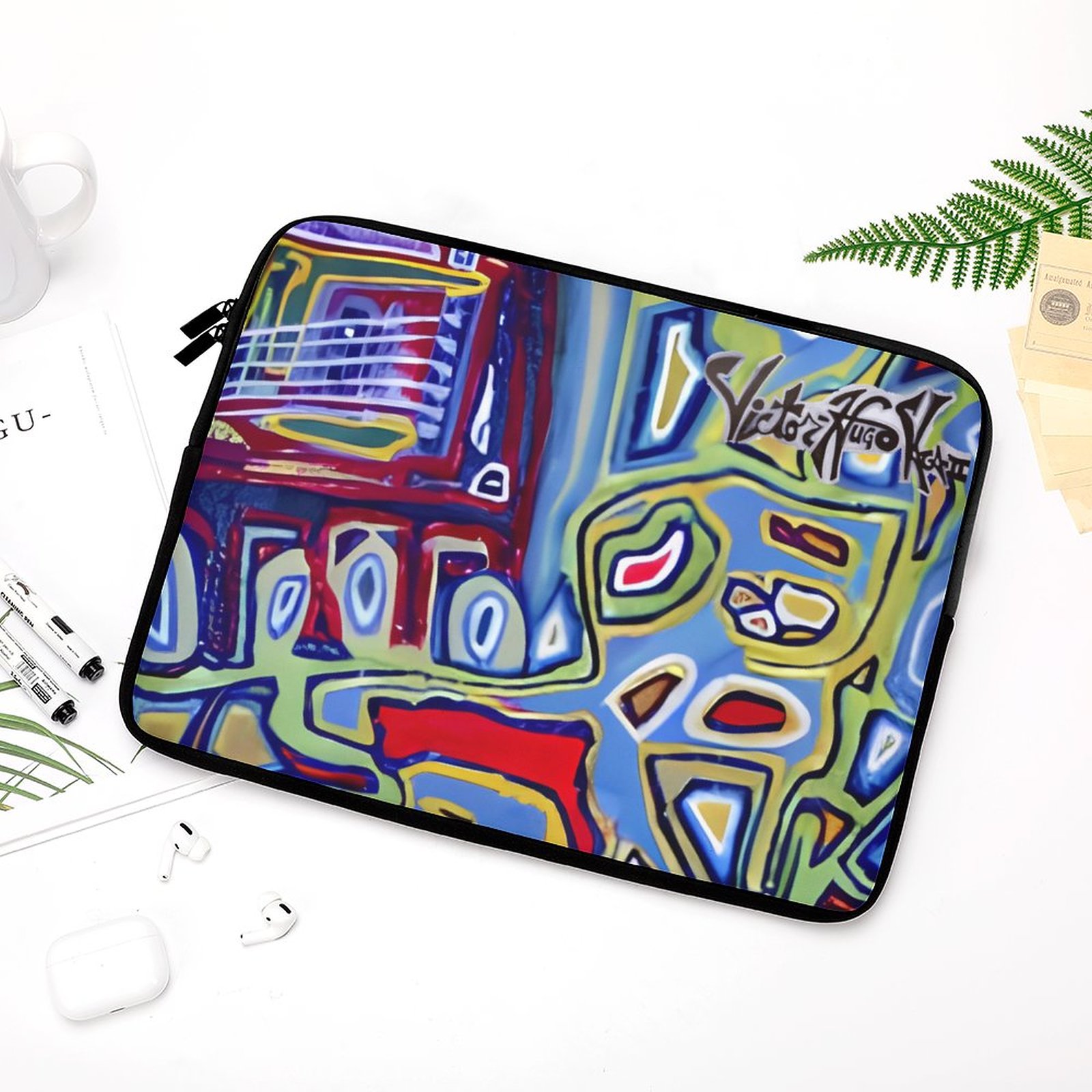 "Green Mosaic" Laptop Case - Image 6