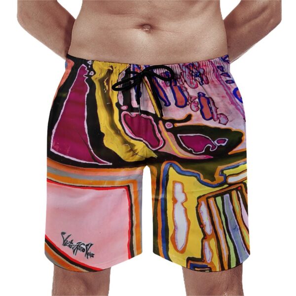 "Love Story" Men's Beach Shorts with Pockets