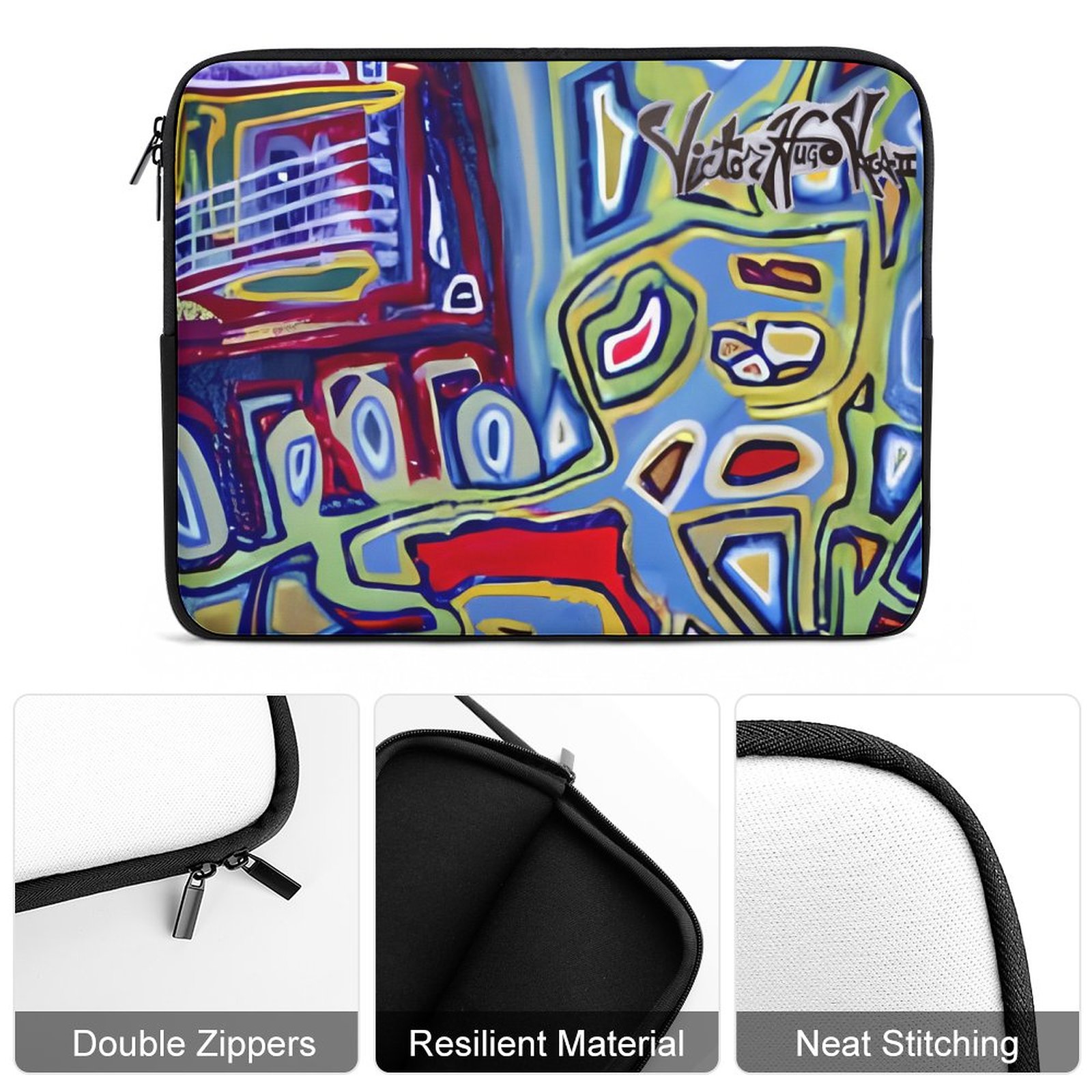 "Green Mosaic" Laptop Case - Image 8