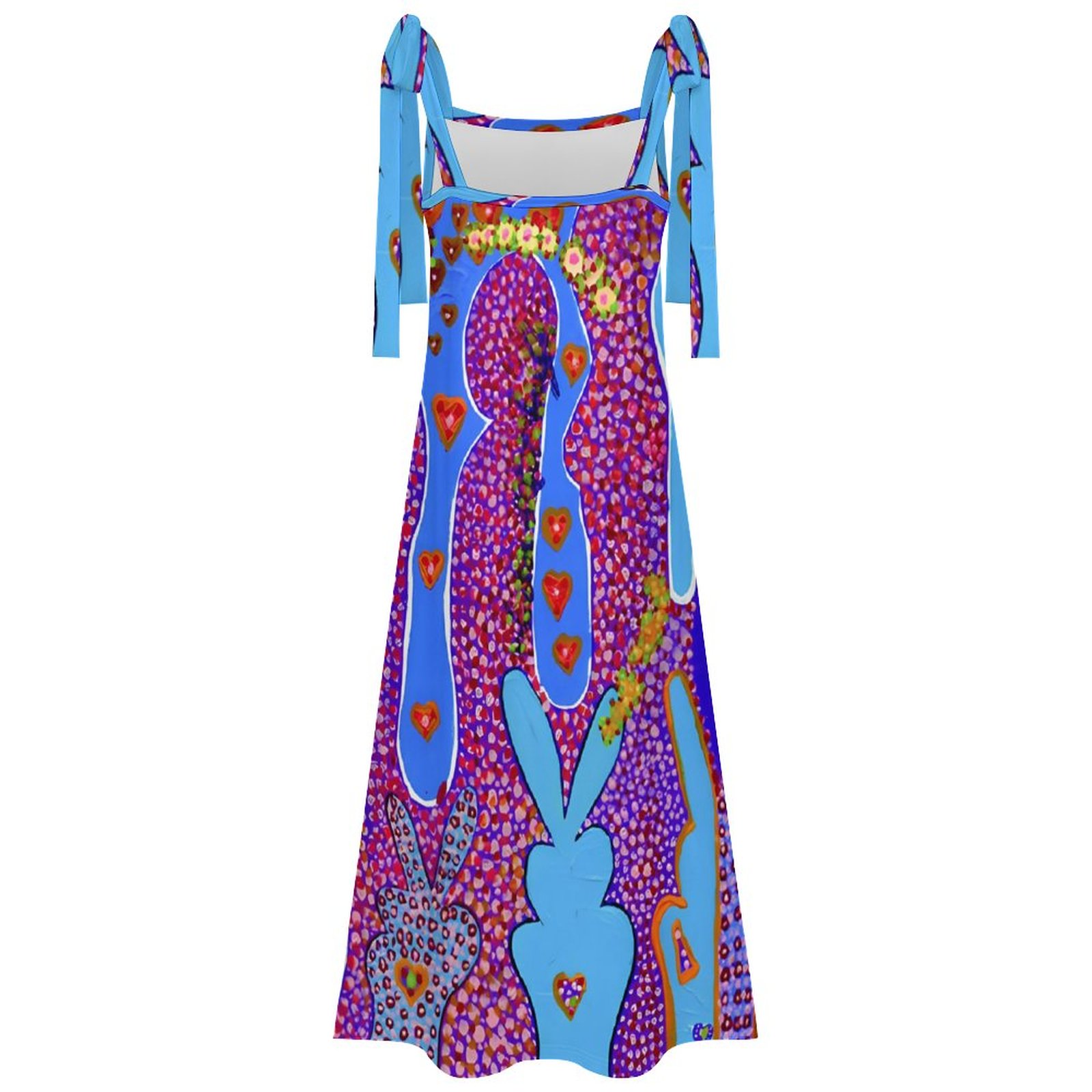 "Love Bunnies" Ankle-length Slip Dress With Straps - Image 6