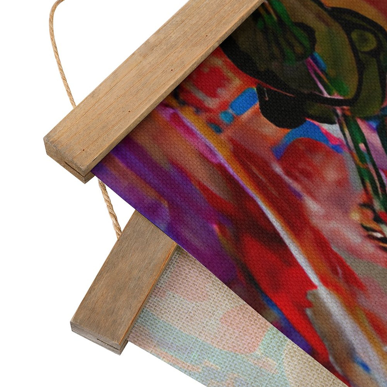 "Singing For Love" Framed Flax Painting Wall Decor - Image 3