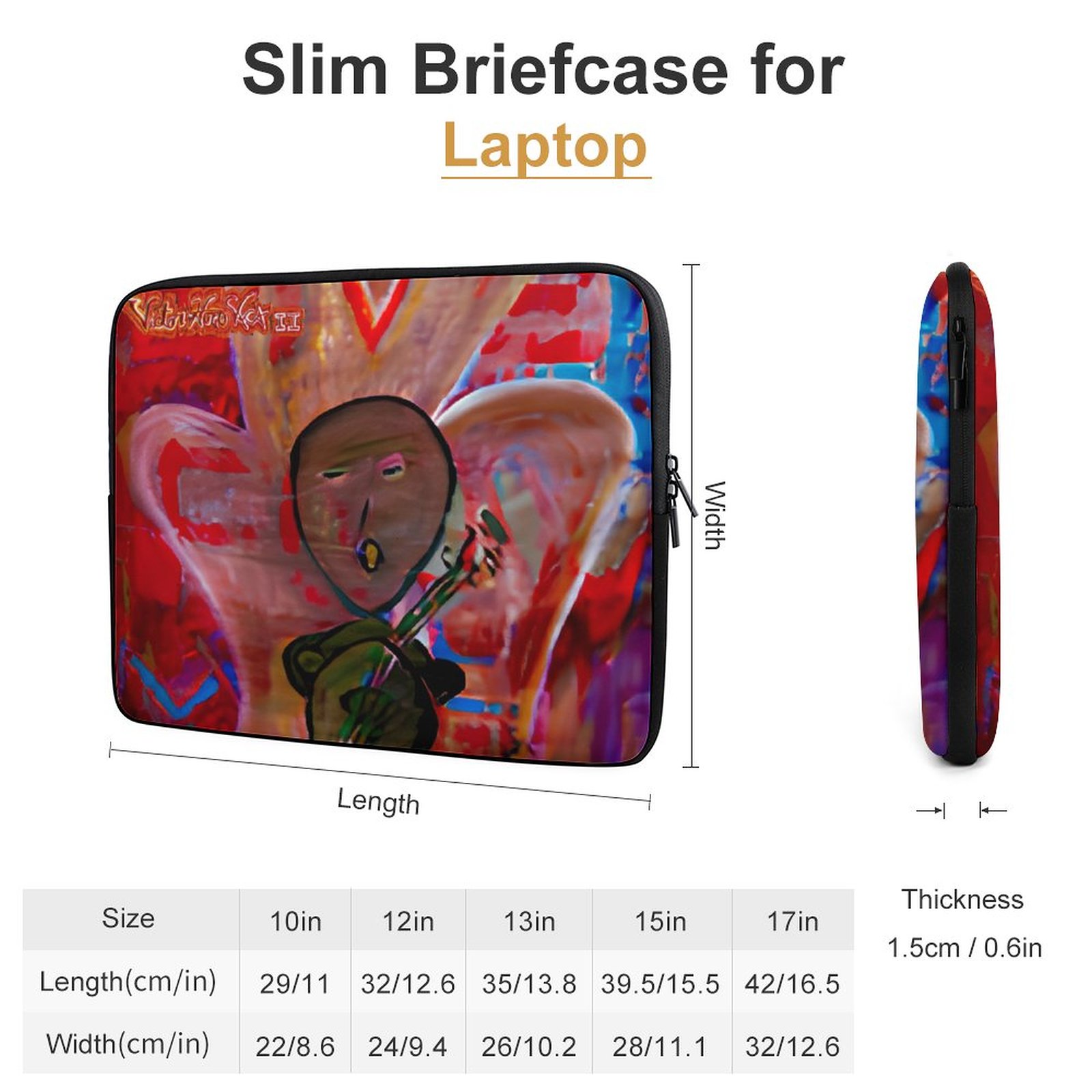"Singing For Love" Laptop Case - Image 3