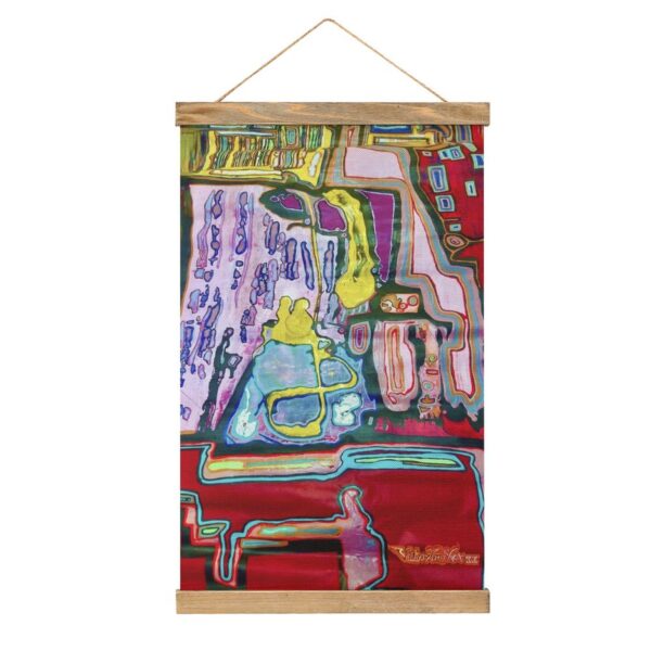 "World Of Dreams" Framed Flax Painting Wall Decor