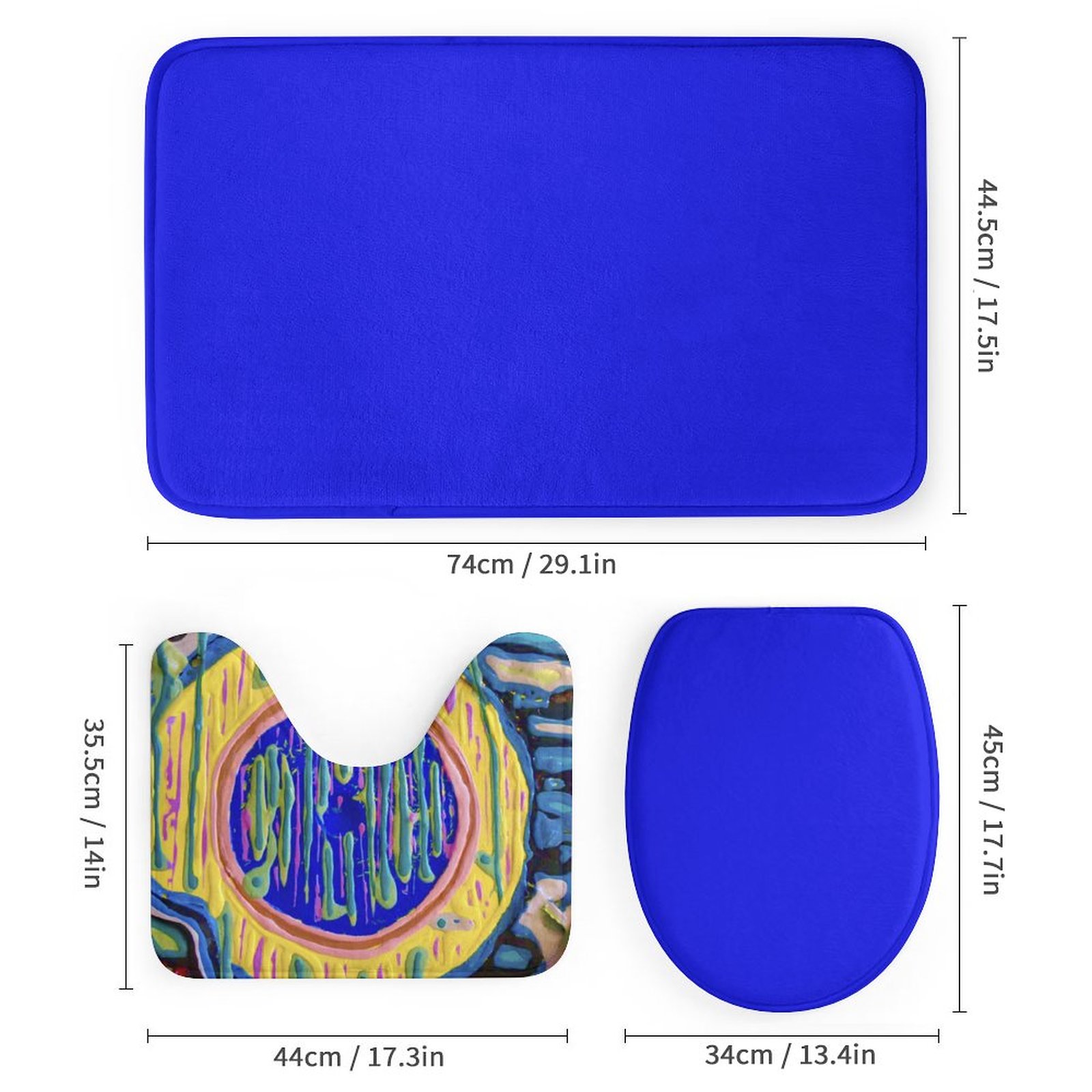 "Eye On You" Shower Curtain Set with 3 Rugs - Image 3