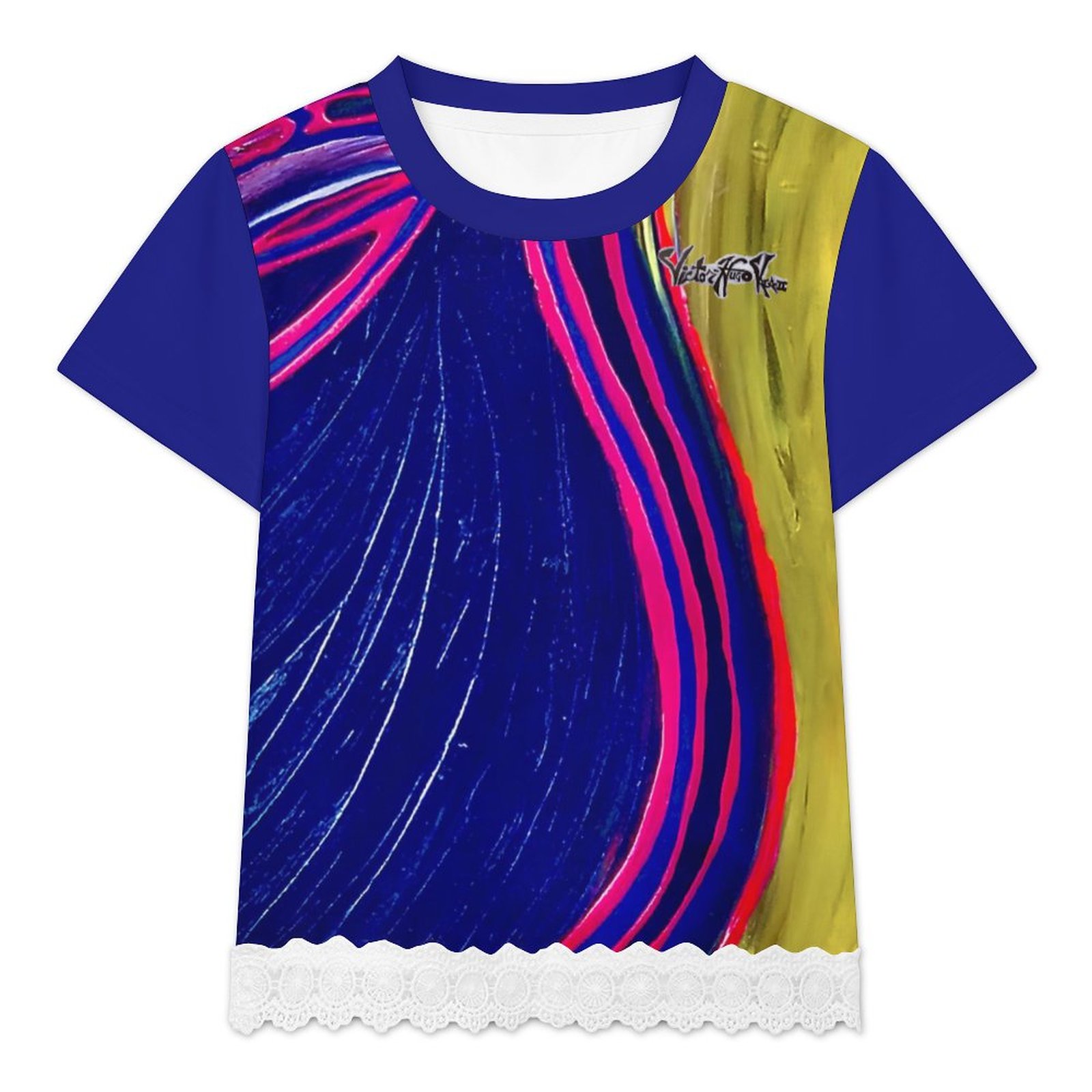 "Divine Pink" Children's Lace T-Shirt - Image 3