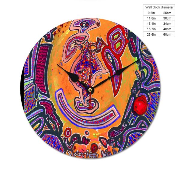 "Love Vortex" Wooden Wall Clock without Scale