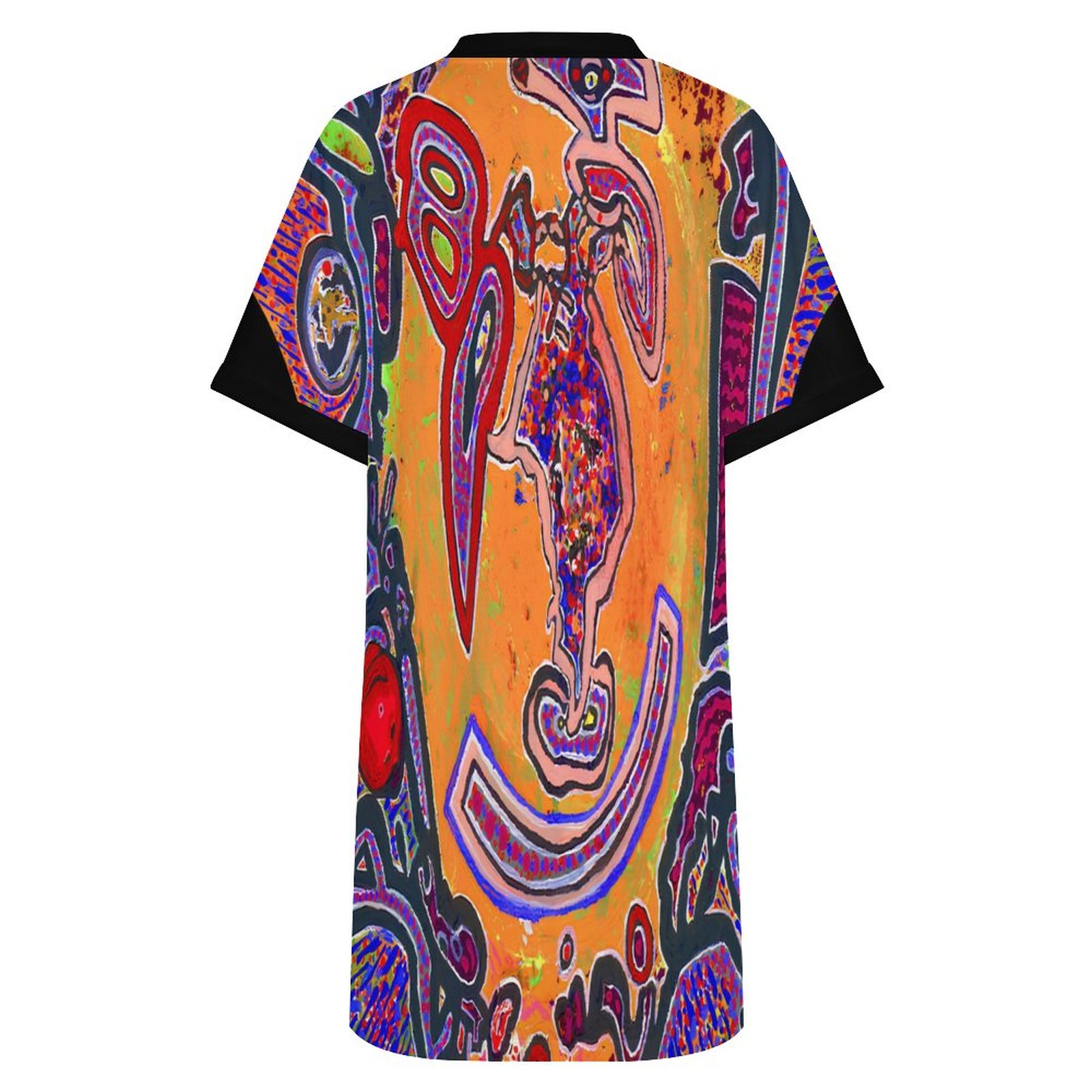 "Love Vortex" Casual V Neck Dress For Women - Image 6