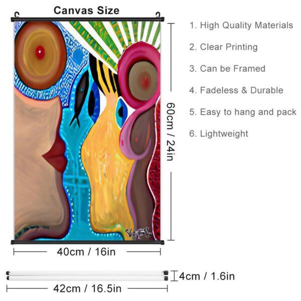 "Inspiration"  Canvas Hanging Poster with Scrolls-16"x24"/ 40x60cm