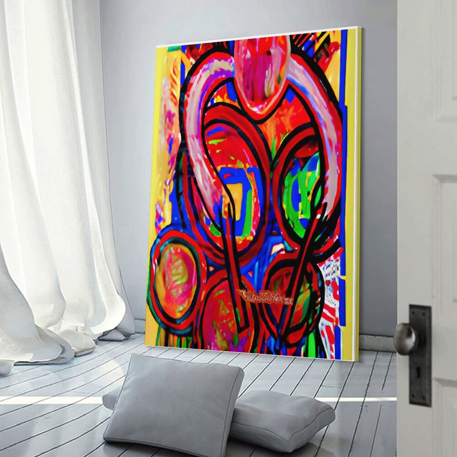 Drummer" Framed Wooden Poster Hanging (Vertical 2:3)-8x12 inch - Image 2