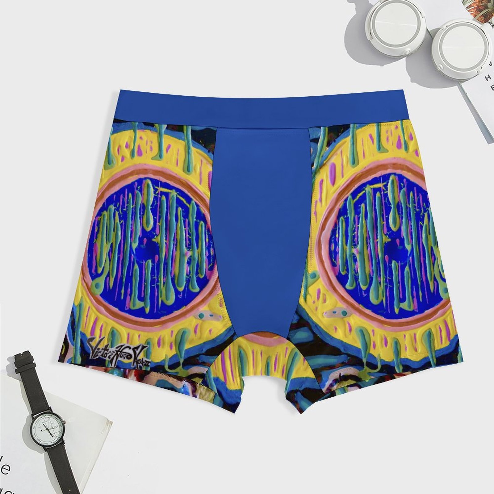 "Eyes On You" Cotton Comfort Soft Boxer Briefs for Men - Image 3