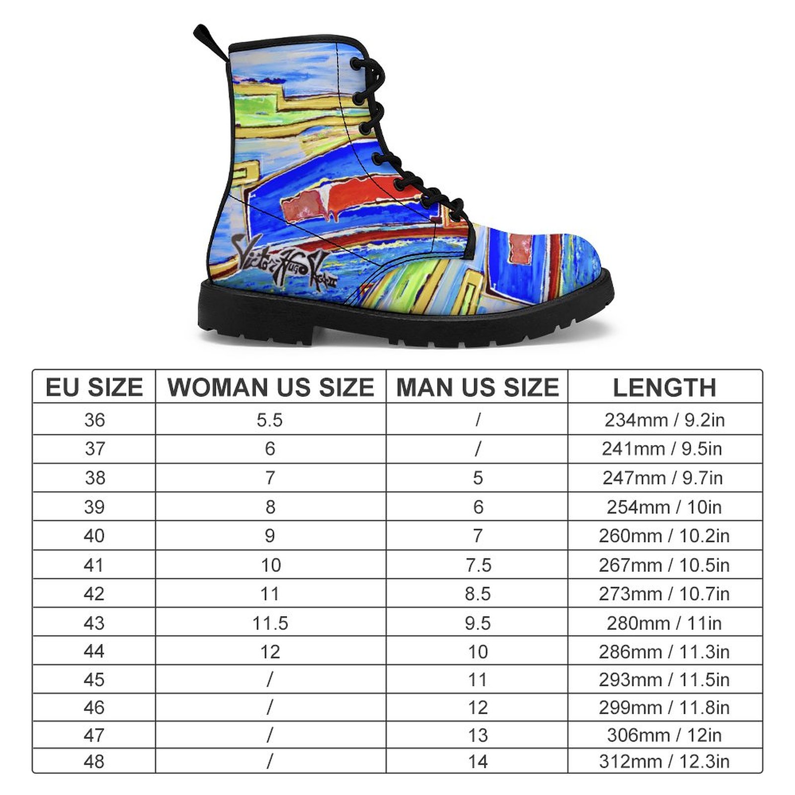 "Flying High" Unisex Martin Boots - Image 3